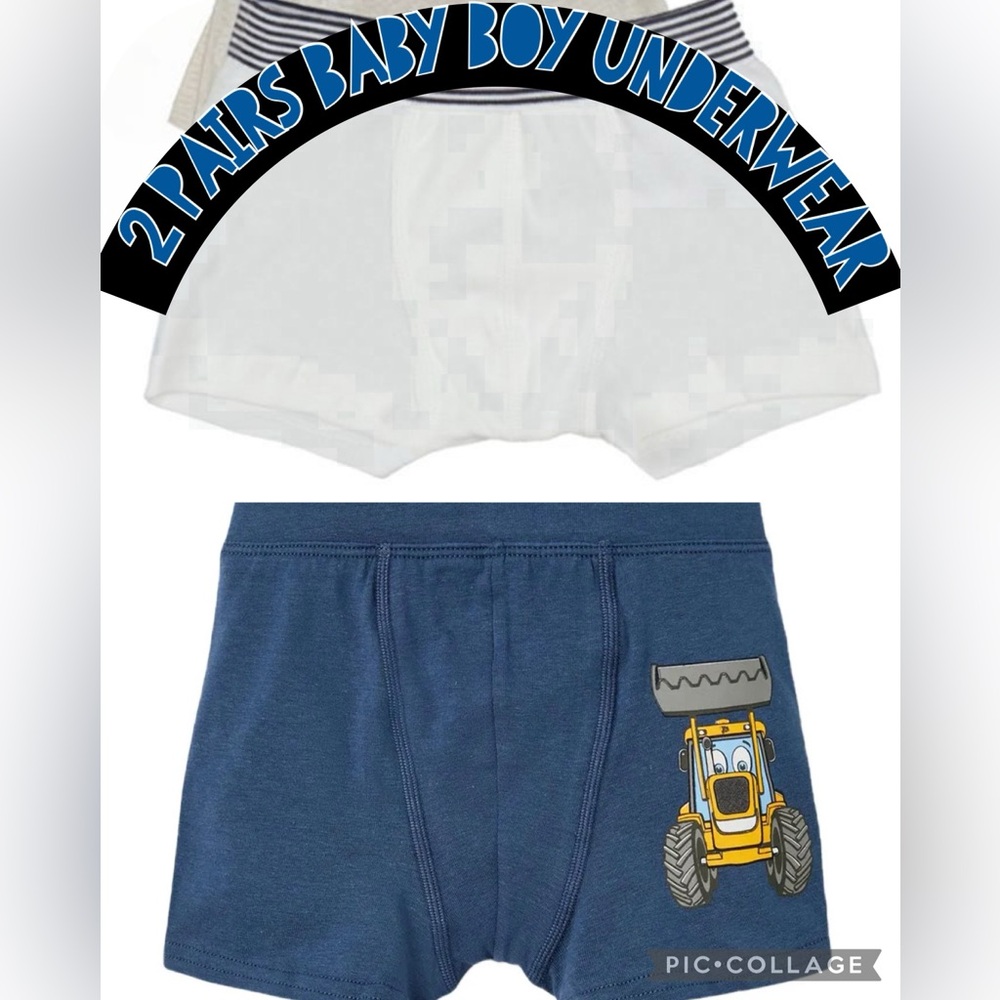 Petit Bateau and Name It 
2 Pair Toddler Boy Cotton Underwear 2-3 years